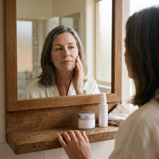 Australian woman over 45 considering dermal fillers for menopausal skin