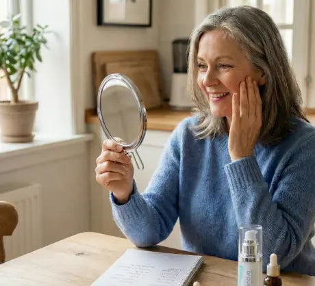 A woman with mature skin wanting to brighten it,