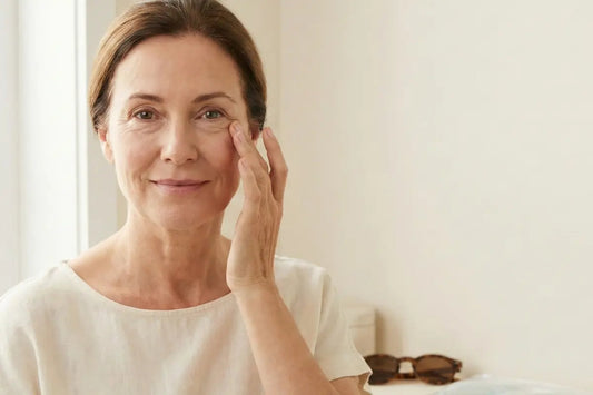 A wonan with dark circles under her eyes