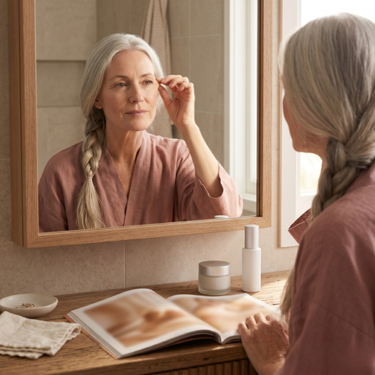 Australian woman over 50 considering skin boosters for menopausal skin