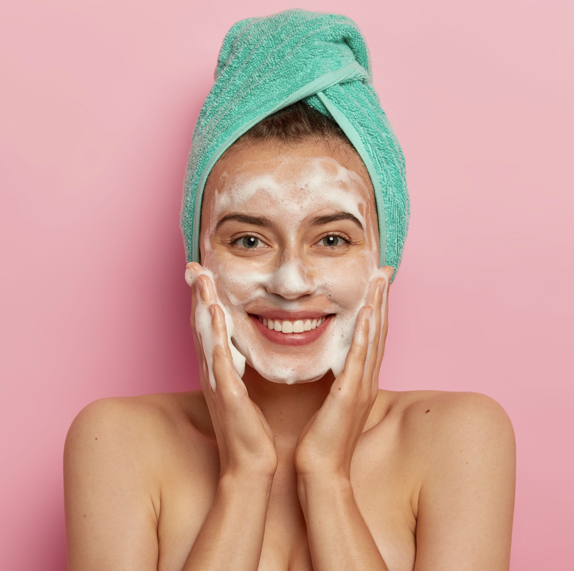 Woman Cleansing Skin
