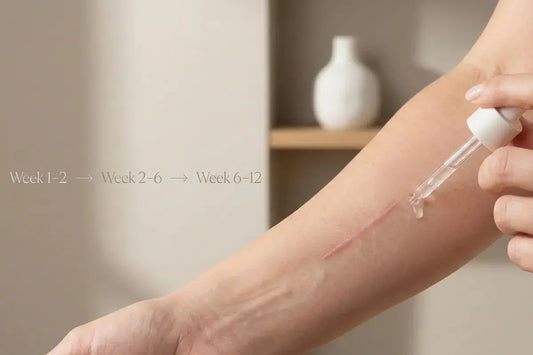 A woman with surgery scars