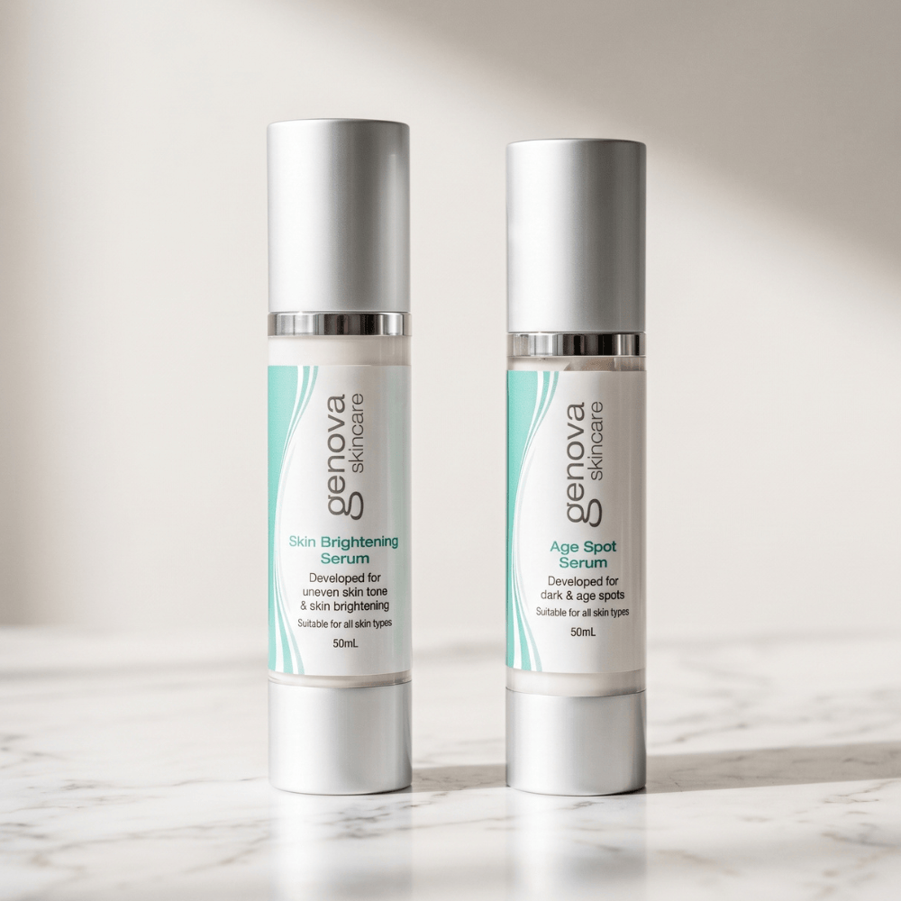 Genova Skincare Products Bundle 2 x 50ml Pigmentation Starter Duo — Skin Brightening + Age Spot Serum