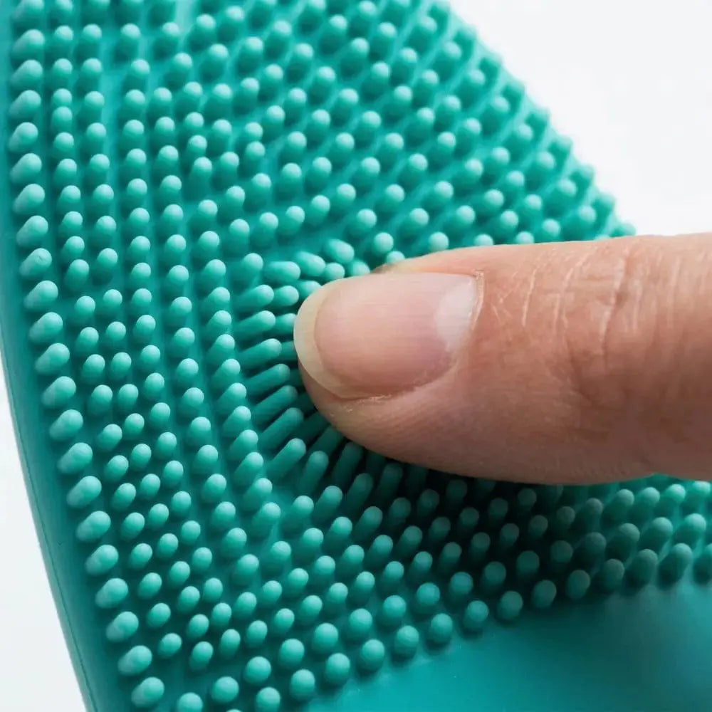 Close up of Genova T-Zone Silicone Cleanser soft bristles showing gentle texture for sensitive skin